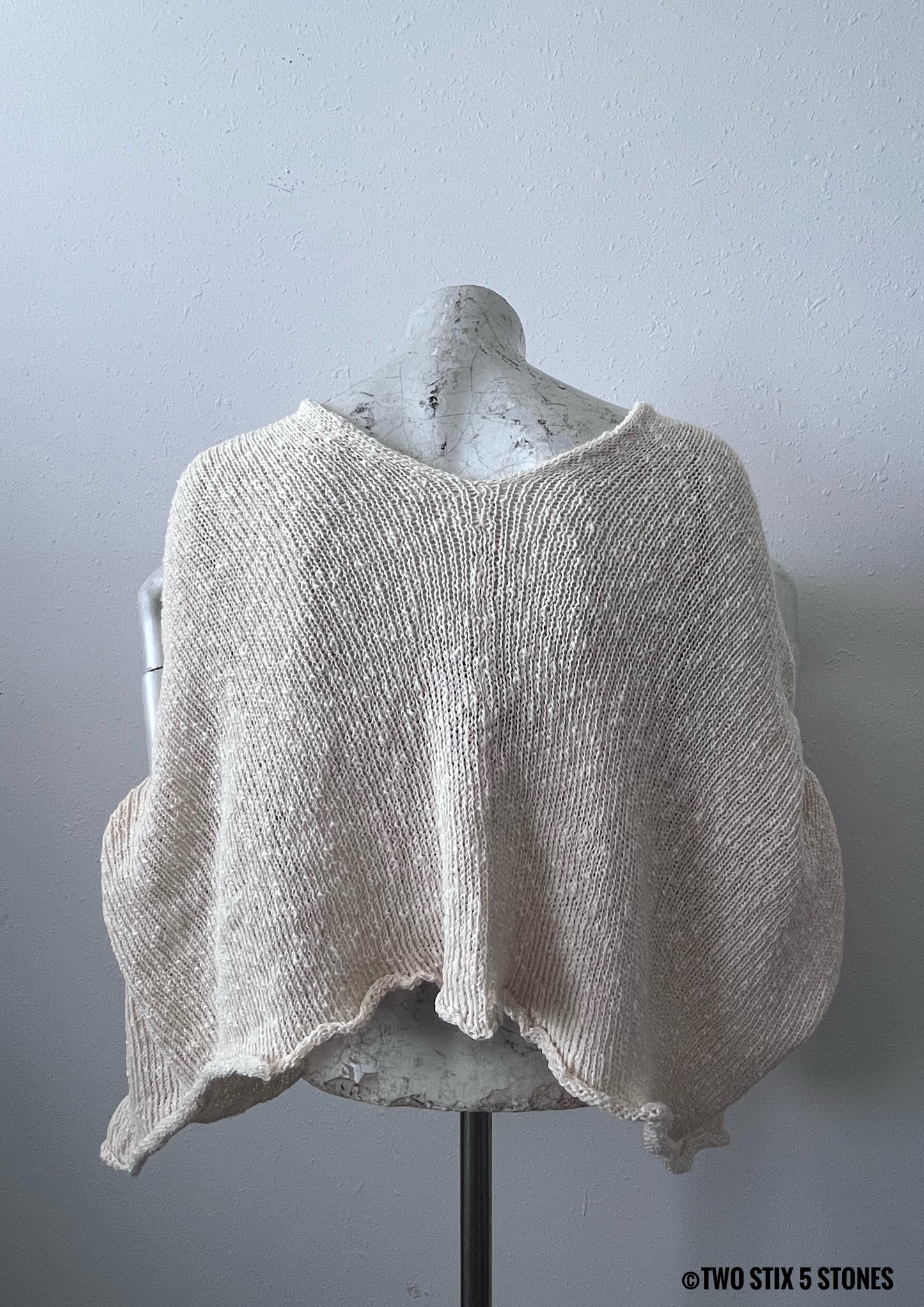 Crop Poncho w/Sleeves