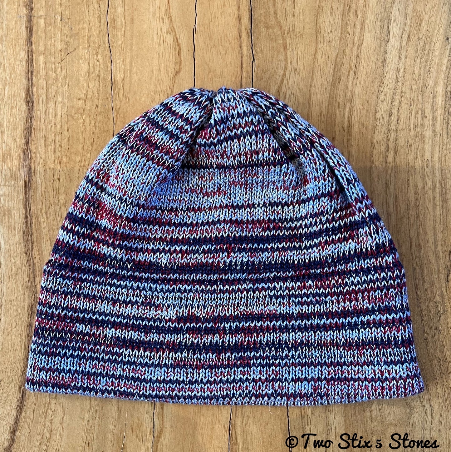 Blue Tweed Variegated Beanie