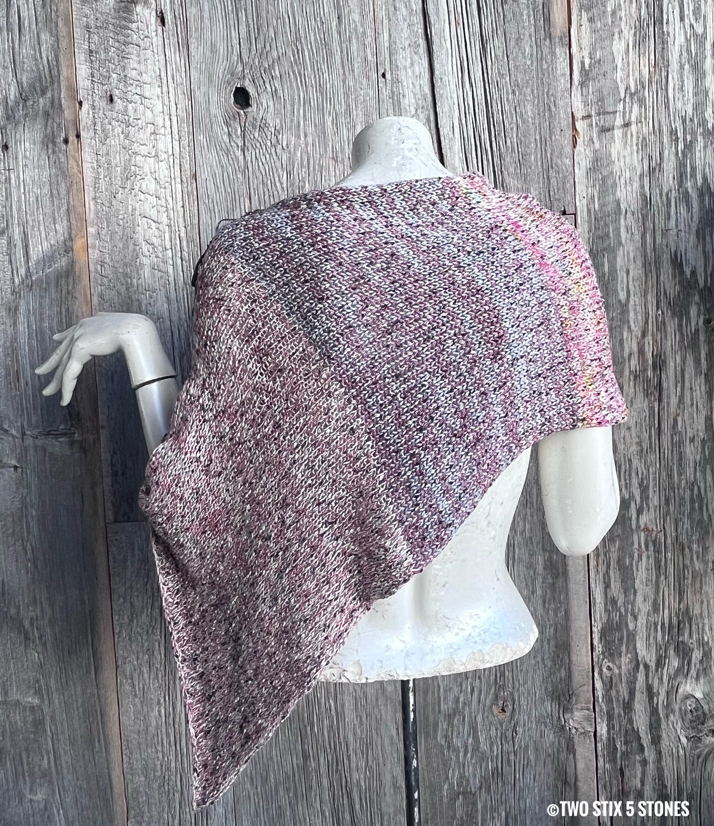 Knit Poncho w/Fringe