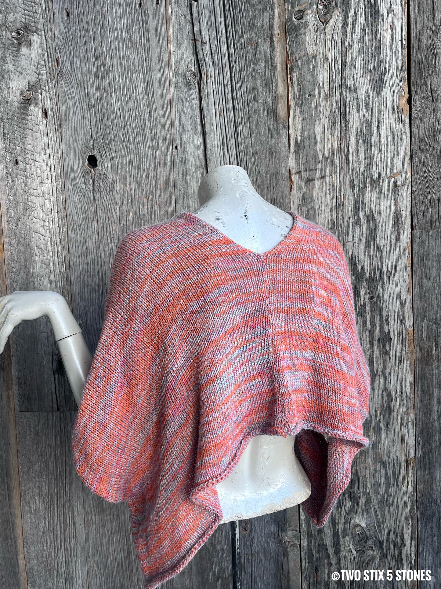 Crop Poncho w/Sleeves