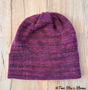 Wine Wool & Alpaca Tweed Beanie