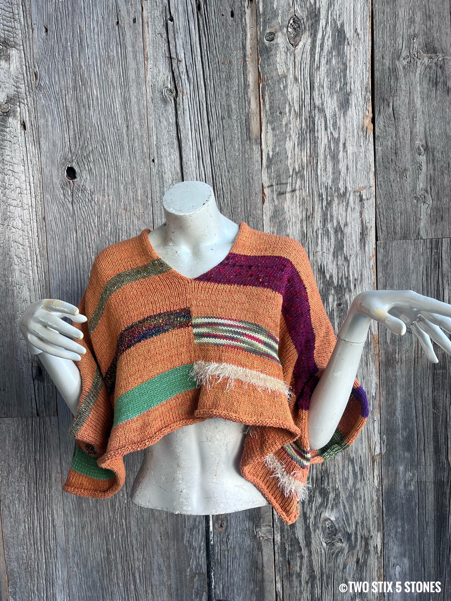 Crop Poncho w/Sleeves