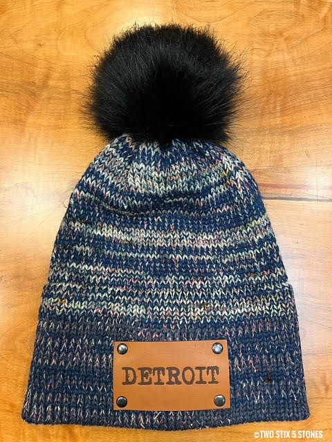 Luxe Detroit Faux Fur Pom Pom Beanie