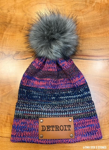 Luxe Detroit Faux Fur Pom Pom Beanie