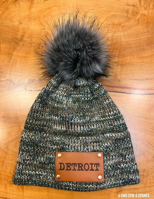 Luxe Detroit Faux Fur Pom Pom Beanie