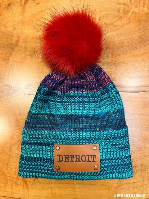 Luxe Detroit Faux Fur Pom Pom Beanie