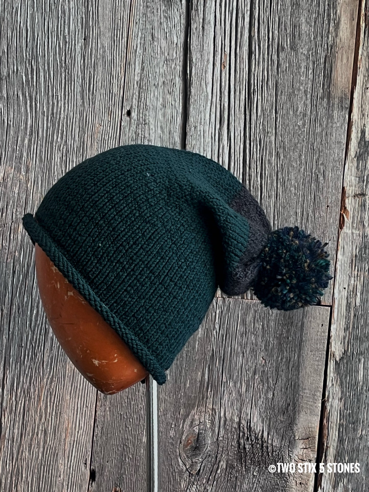 Slouchy Beanie w/Funky Pom Pom