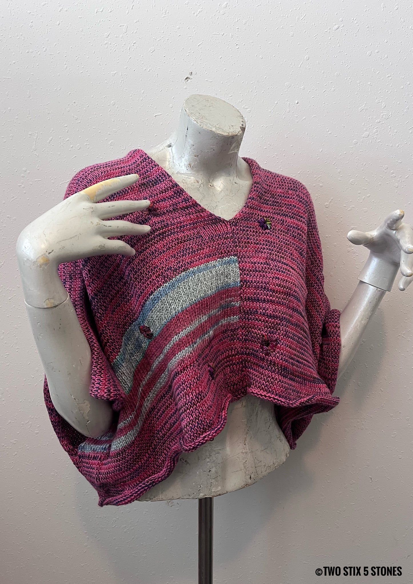 Crop Poncho w/Sleeves