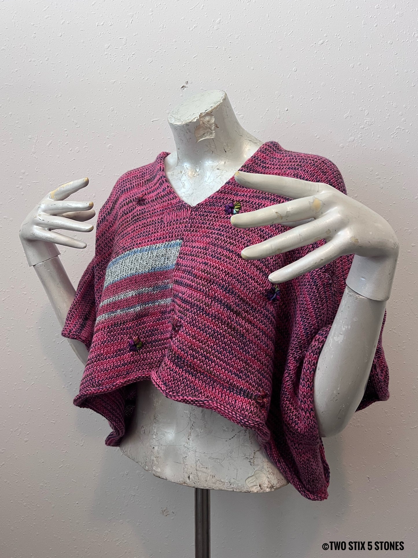 Crop Poncho w/Sleeves