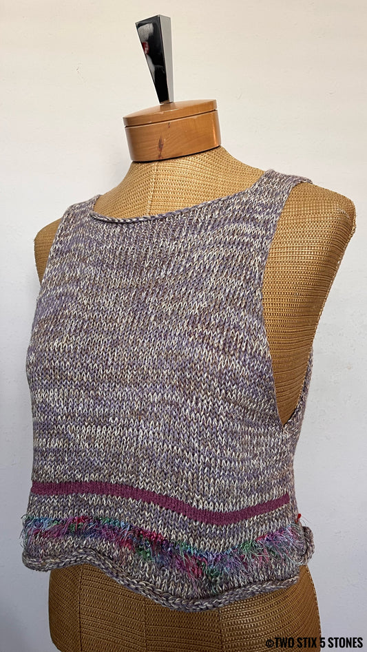 Lavender Putty Tweed Slipover