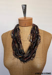 Chocolate Tones Fiber Necklace w/Band