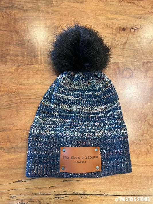 Luxe Detroit Faux Fur Pom Pom Beanie
