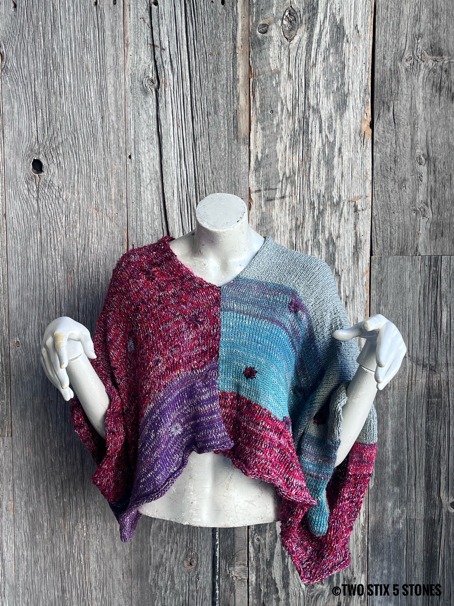 Crop Poncho w/Sleeves