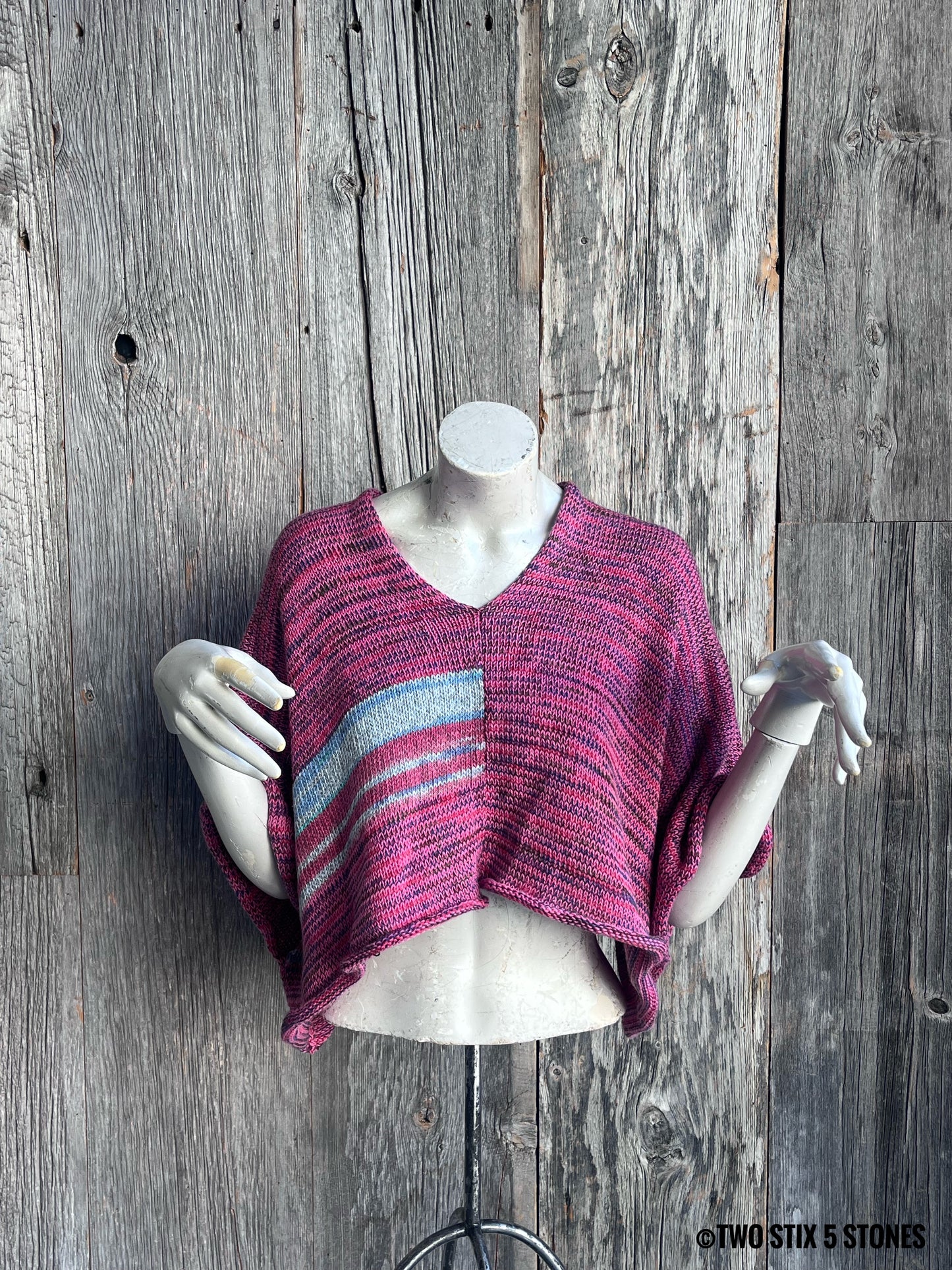 Crop Poncho w/Sleeves