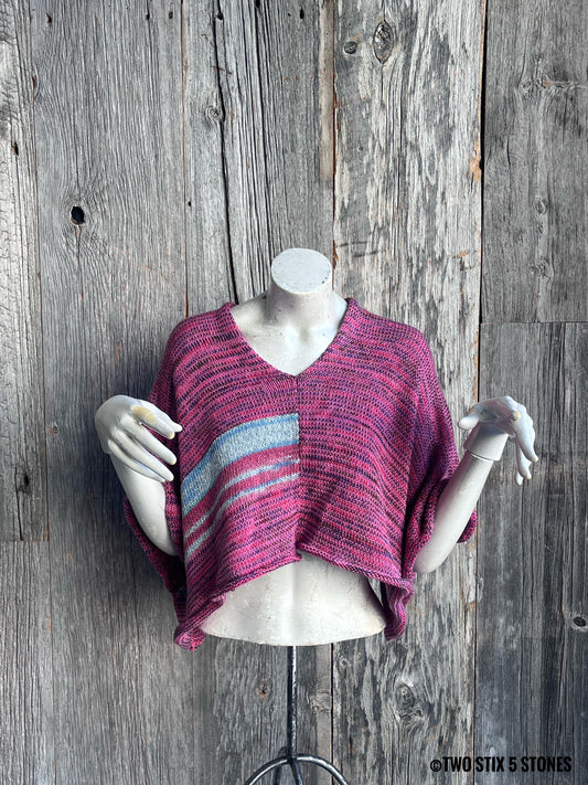 Crop Poncho w/Sleeves