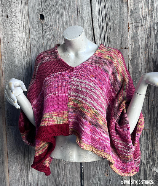 Crop Poncho w/Sleeves