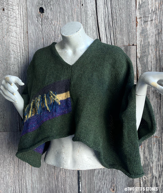 Crop Poncho w/Sleeves