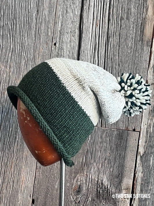 Slouchy Beanie w/Funky Pom Pom