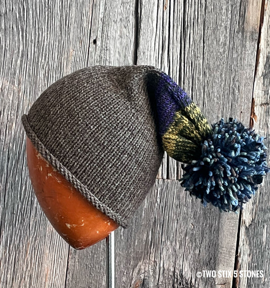 Slouchy Beanie w/Funky Pom Pom