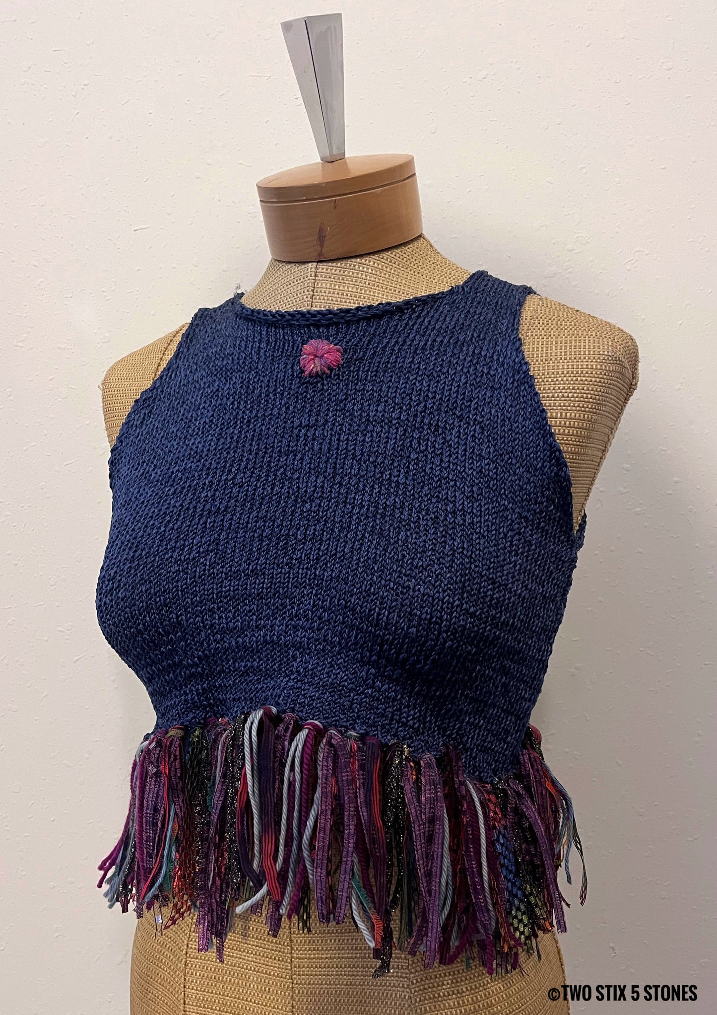 Luxe Crop Slipover w/Fringe