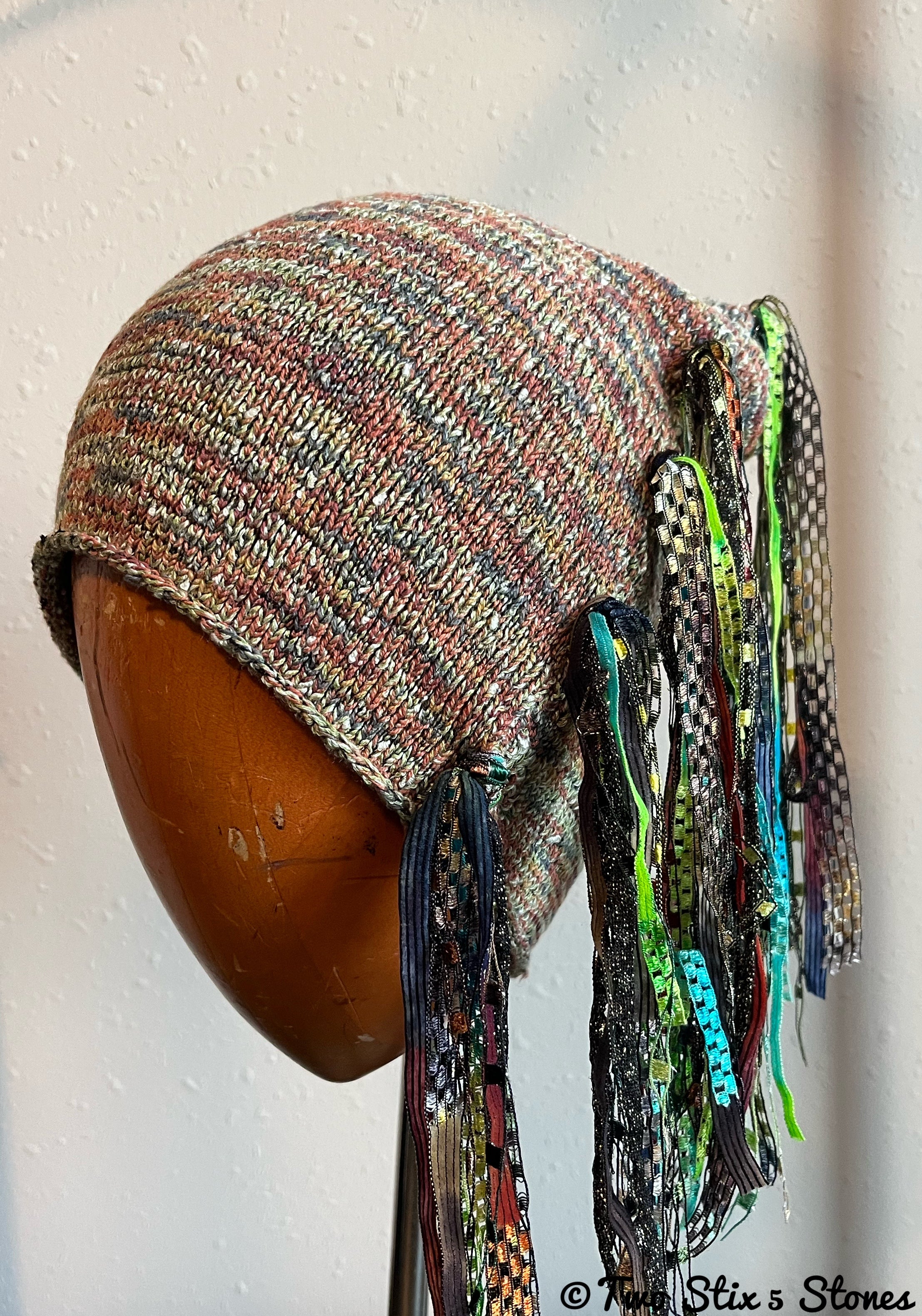 Green & Copper Tweed Signature *Funky Chic* Hat