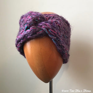 Deep LavenderTweed Turban Headband