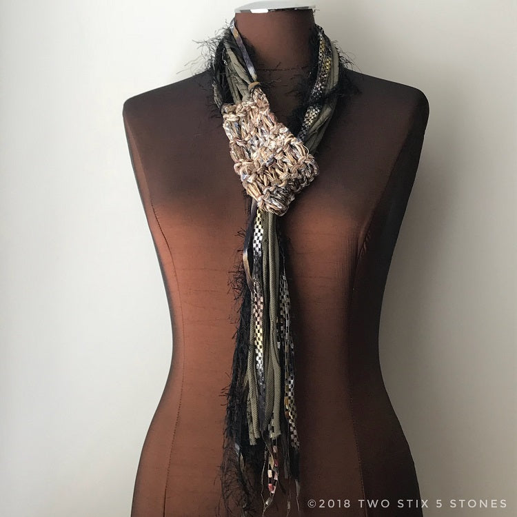 Natural Toned Adjustable Scarf