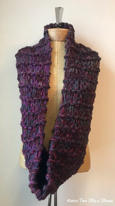 Wine Tweed Infinity Scarf