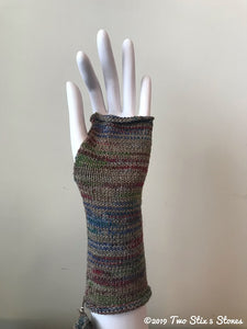 Tan Tweed Fingerless Gloves