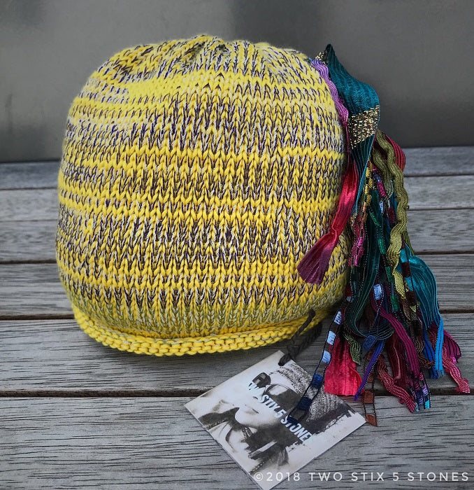 Newborn Baby - Yellow Tweed *Funky Chic Hat* (BCF04)