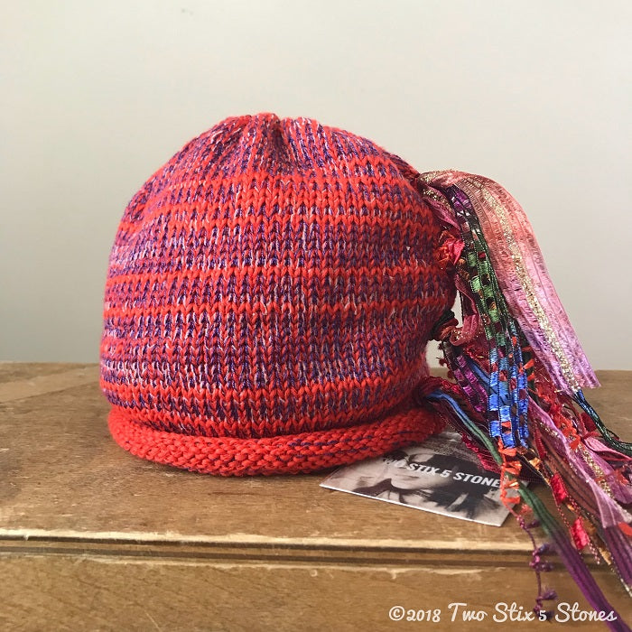 Red & Blue Tweed Baby *Funky Chic Hat* (BFC06)