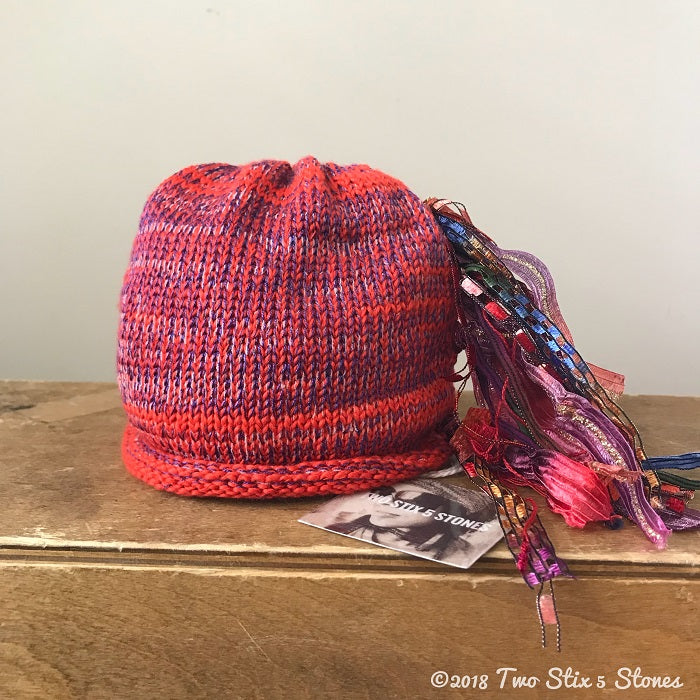 Red & Blue Tweed Baby *Funky Chic Hat* (BFC07)