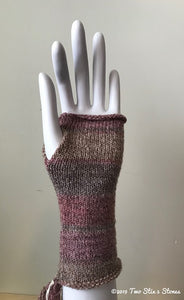 Pink & Tan Variegated Fingerless Gloves