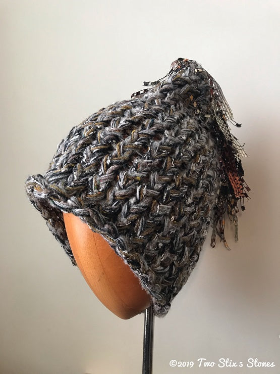Grey Tweed *Funky Chic Hat*