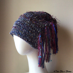 Luxe Blue Tweed *Funky Chic* Hat