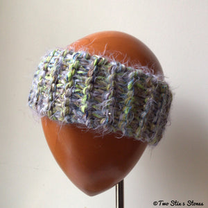 Natural Lime Green Tweed Knit Headband
