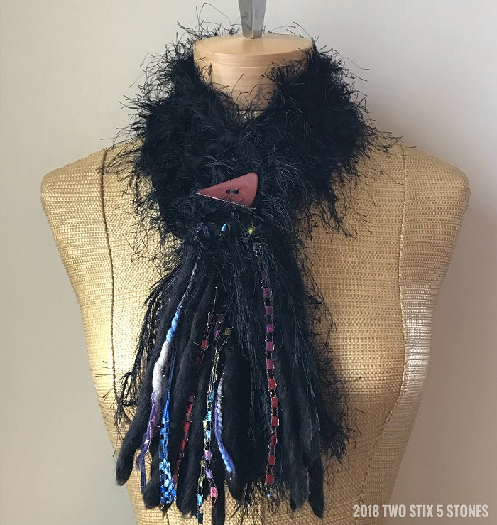 Black *Diva Chic Scarf* w/Button