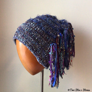 Luxe Blue Tweed Signature *Funky Chic* Hat