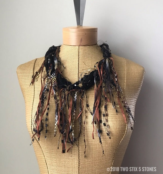 Funky Chic Fiber Necklace