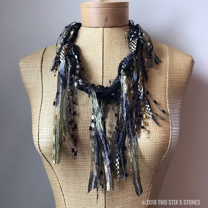 Funky Chic Fiber Necklace