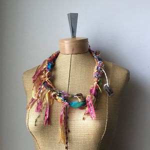 Colorful *Funky Chic* Fiber Necklace