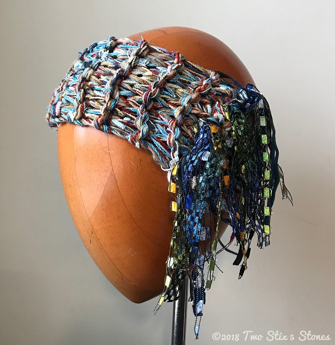 Blue Tweed *Funky Chic* Headband