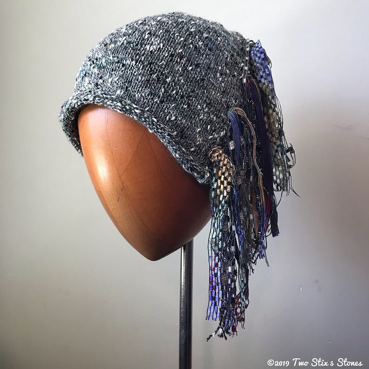 Grey & Black Tweed Signature *Funky Chic Hat*