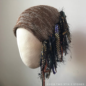 Chocolate & Brown Tweed *Funky Chic Hat* (FCNA15)