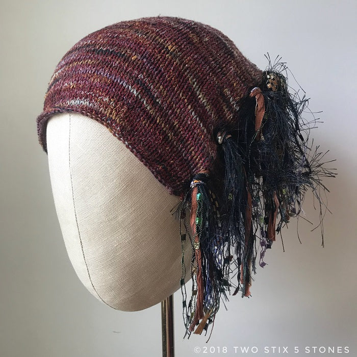 Wine Multi-Tweed *Funky Chic Hat* (FCNA17)