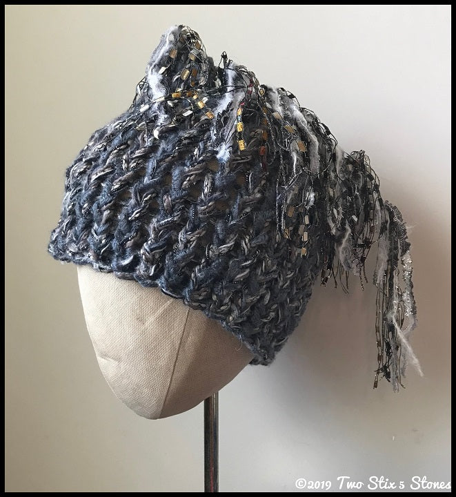 Grey Tweed *Funky Chic* Hat