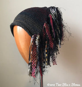 Black/Brown/Wine Tweed *Funky Chic Hat*