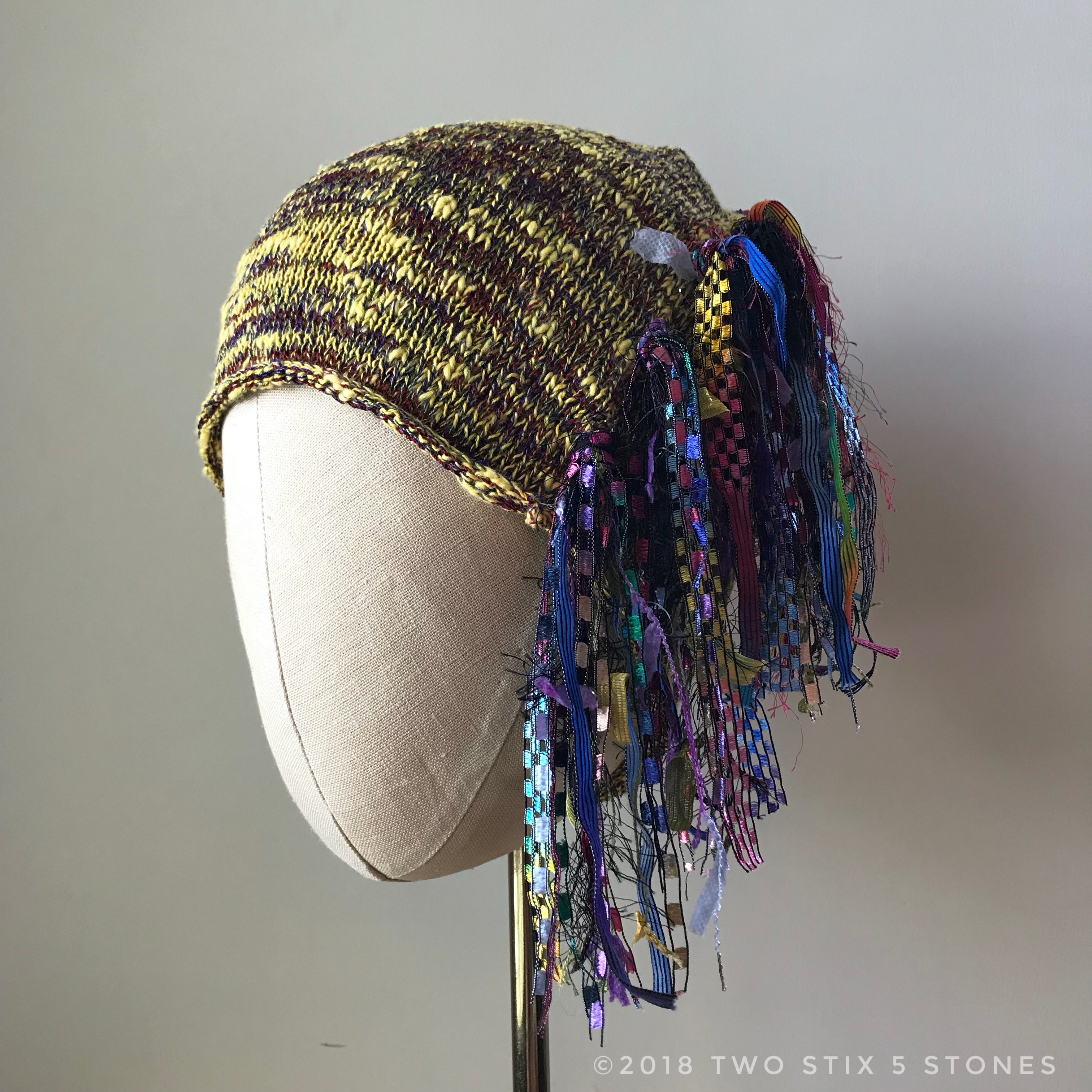 Yellow Tweed *Funky Chic Hat*