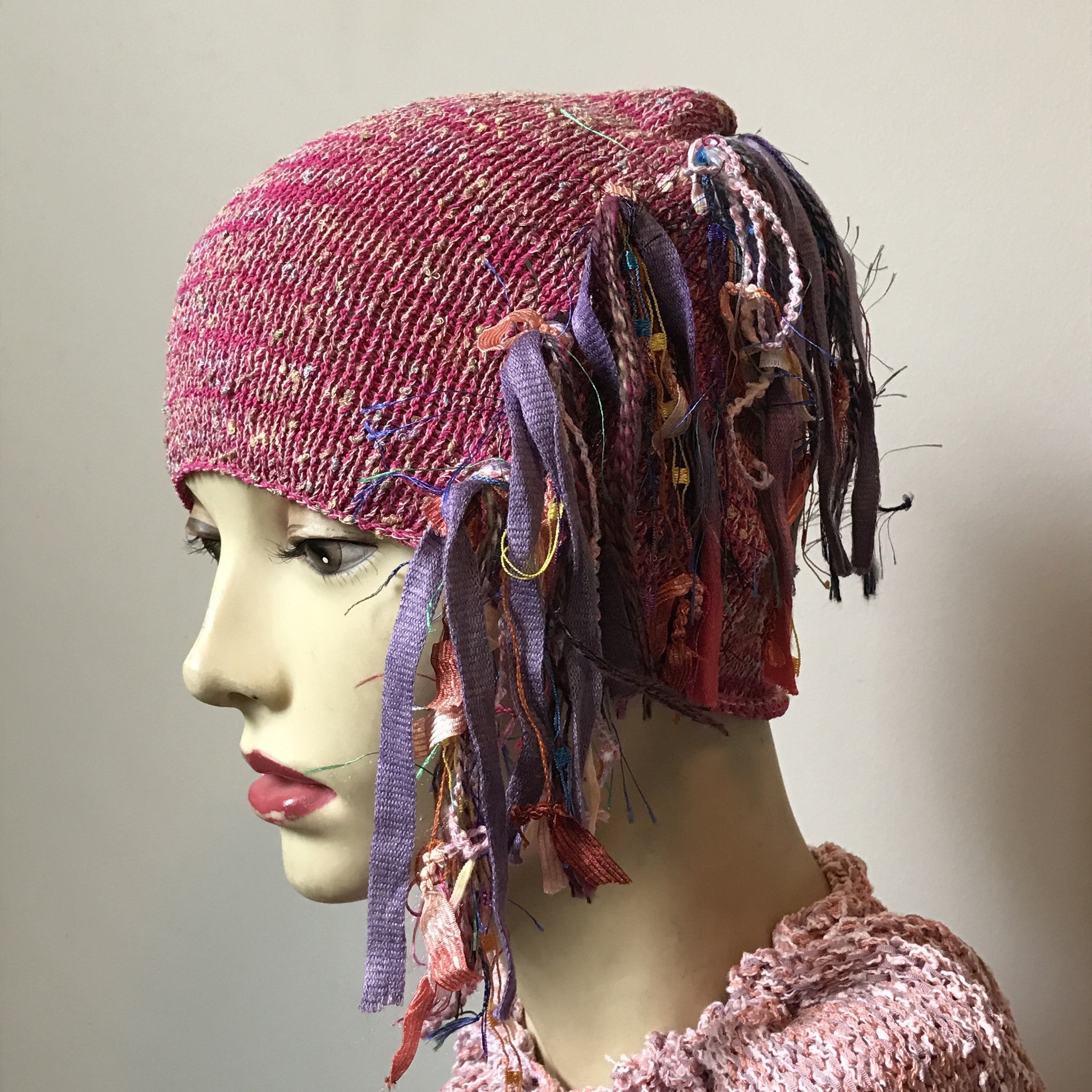 Hot Pink Tweed *Funky Chic Hat* (FH10)