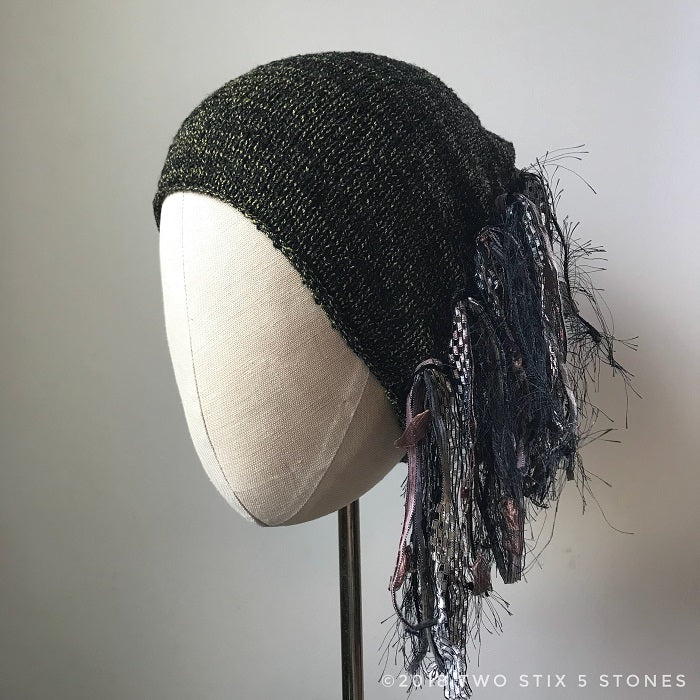 Olive/Black Tweed Funky Chic Hat, (FH27)
